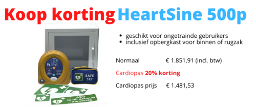 Cardiopas AED 500P met binnenkast