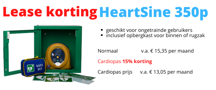 Cardiopas AED lease 350p binnen