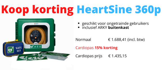 Cardiopas AED kopen 360p buiten